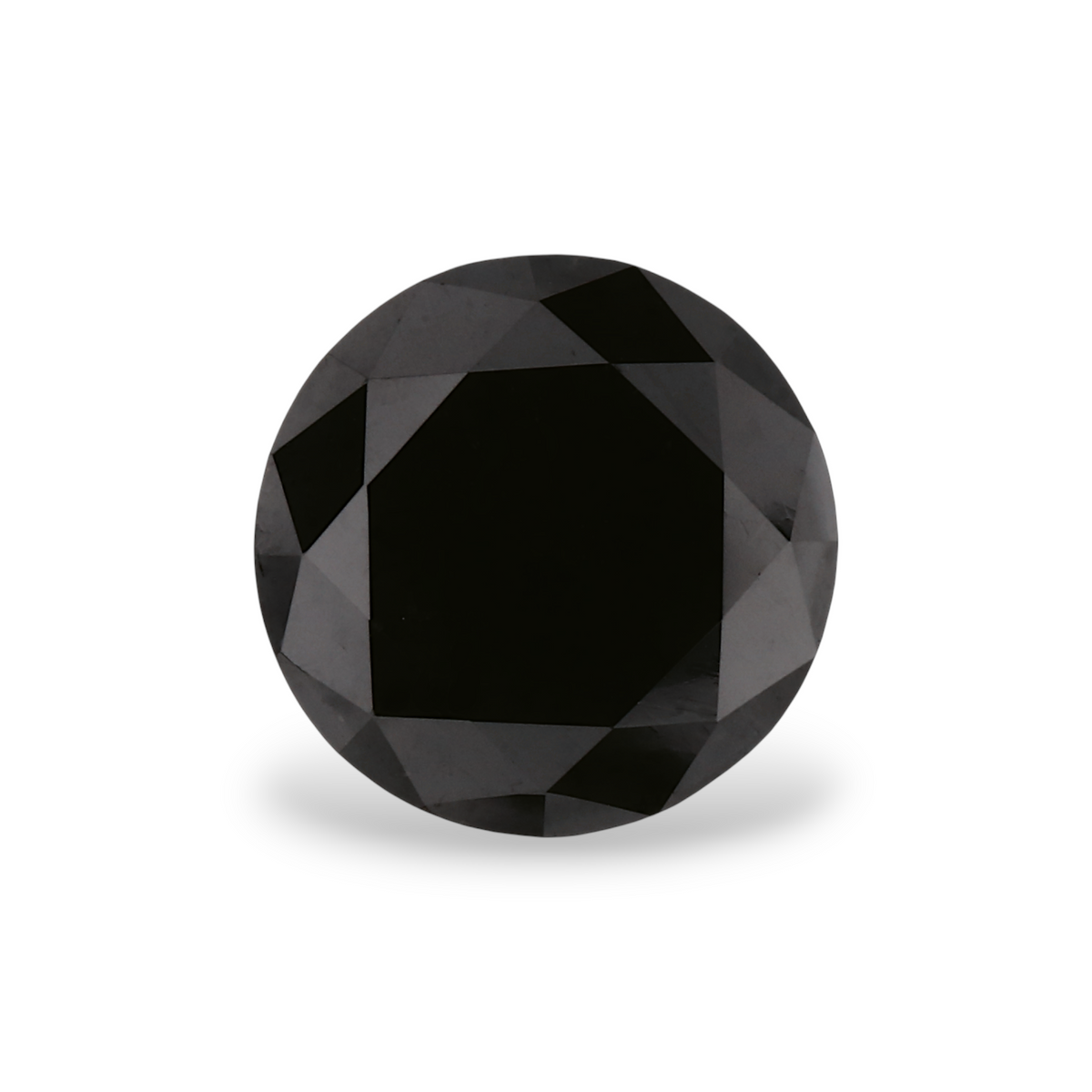 1.78 Carat Natural Black Round Diamond GIA