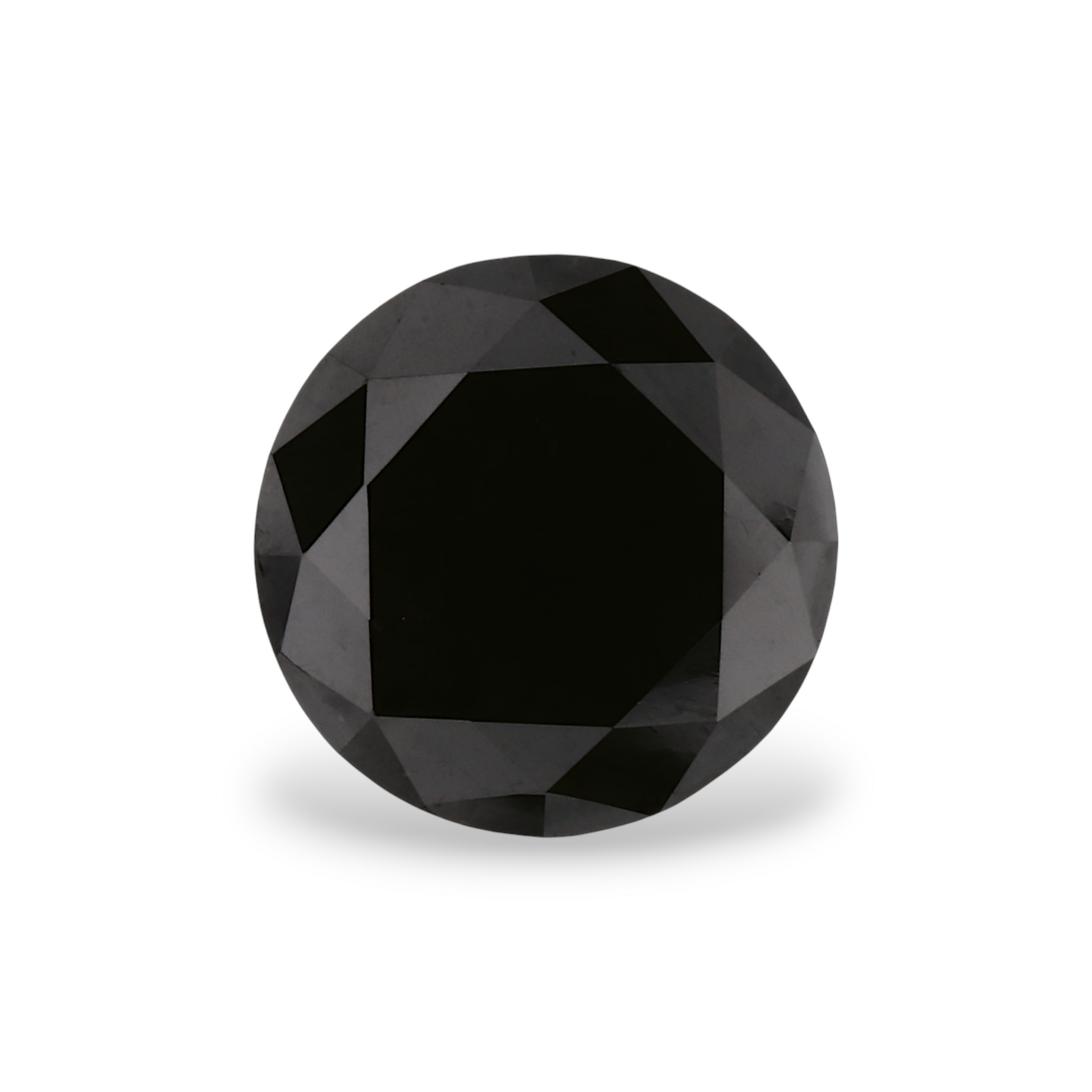 1.78 Carat Natural Black Round Diamond GIA