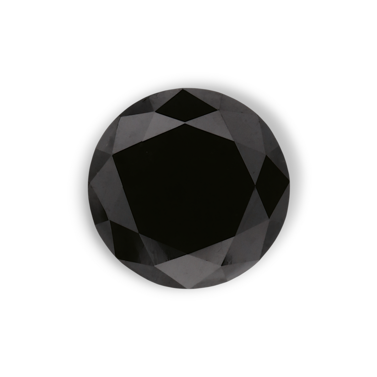 1.78 Carat Natural Black Round Diamond GIA