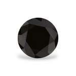 1.73 Carat Natural Black Round Diamond GIA
