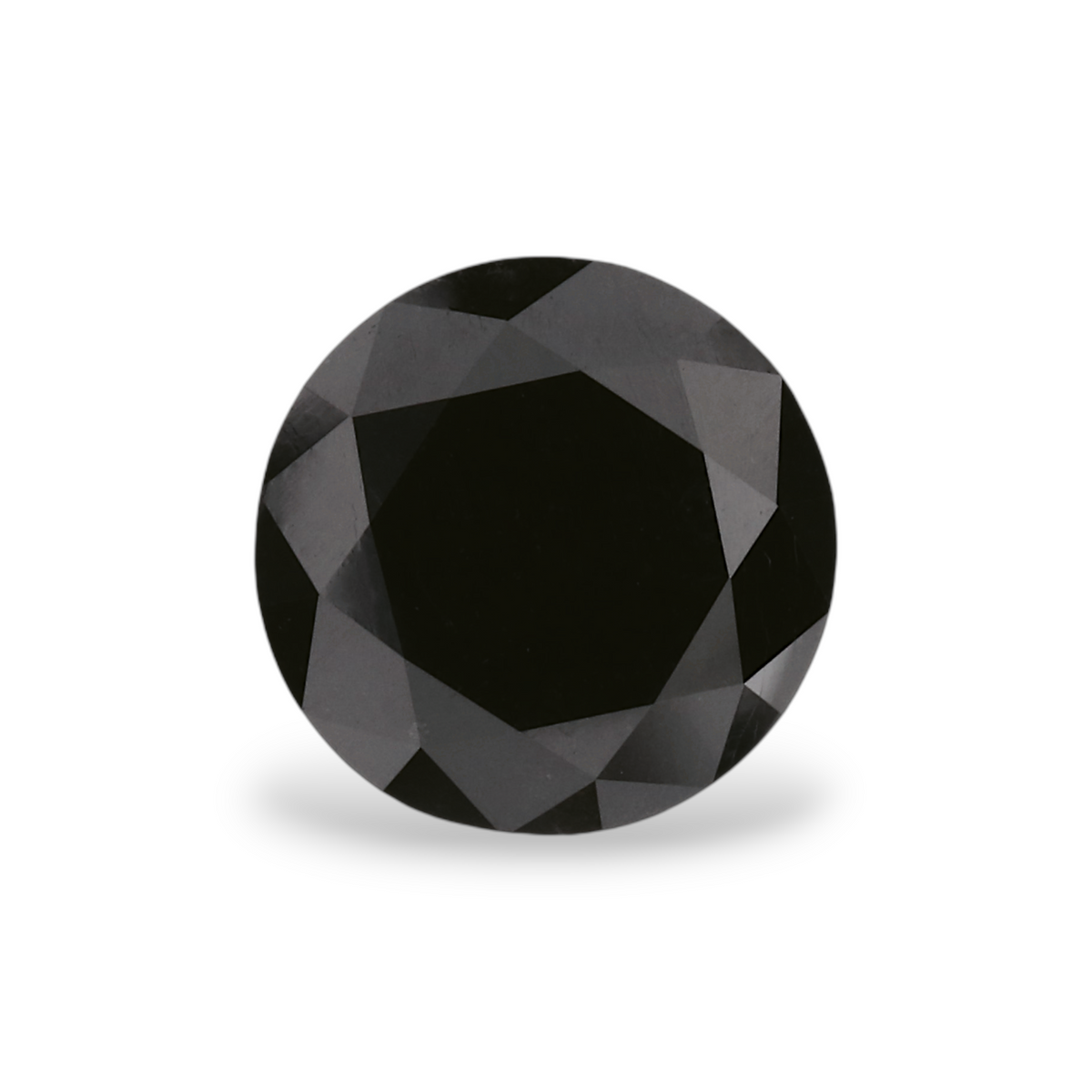 1.65 Carat Natural Black Round Diamond GIA
