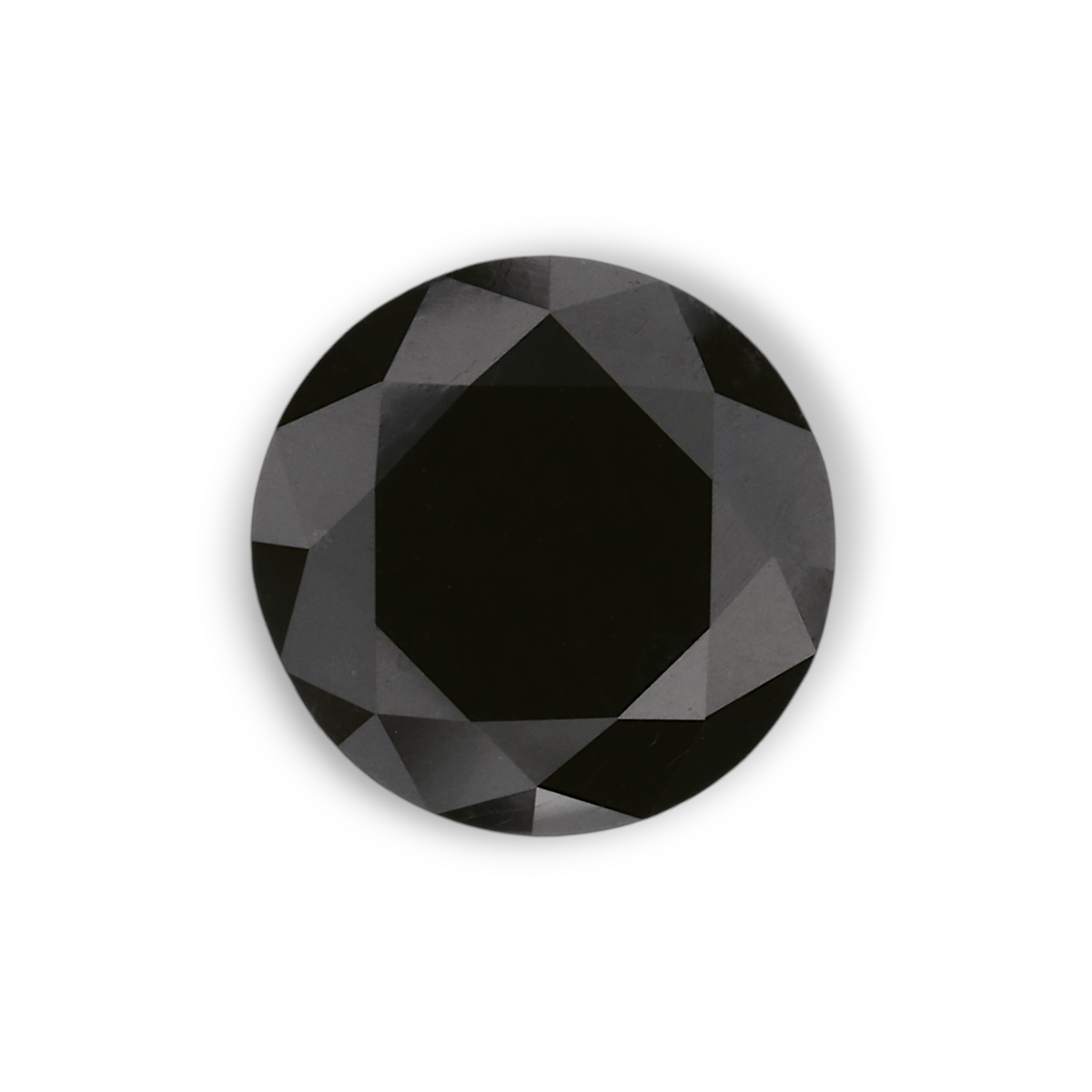 1.65 Carat Natural Black Round Diamond GIA