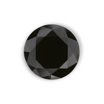 1.65 Carat Natural Black Round Diamond GIA
