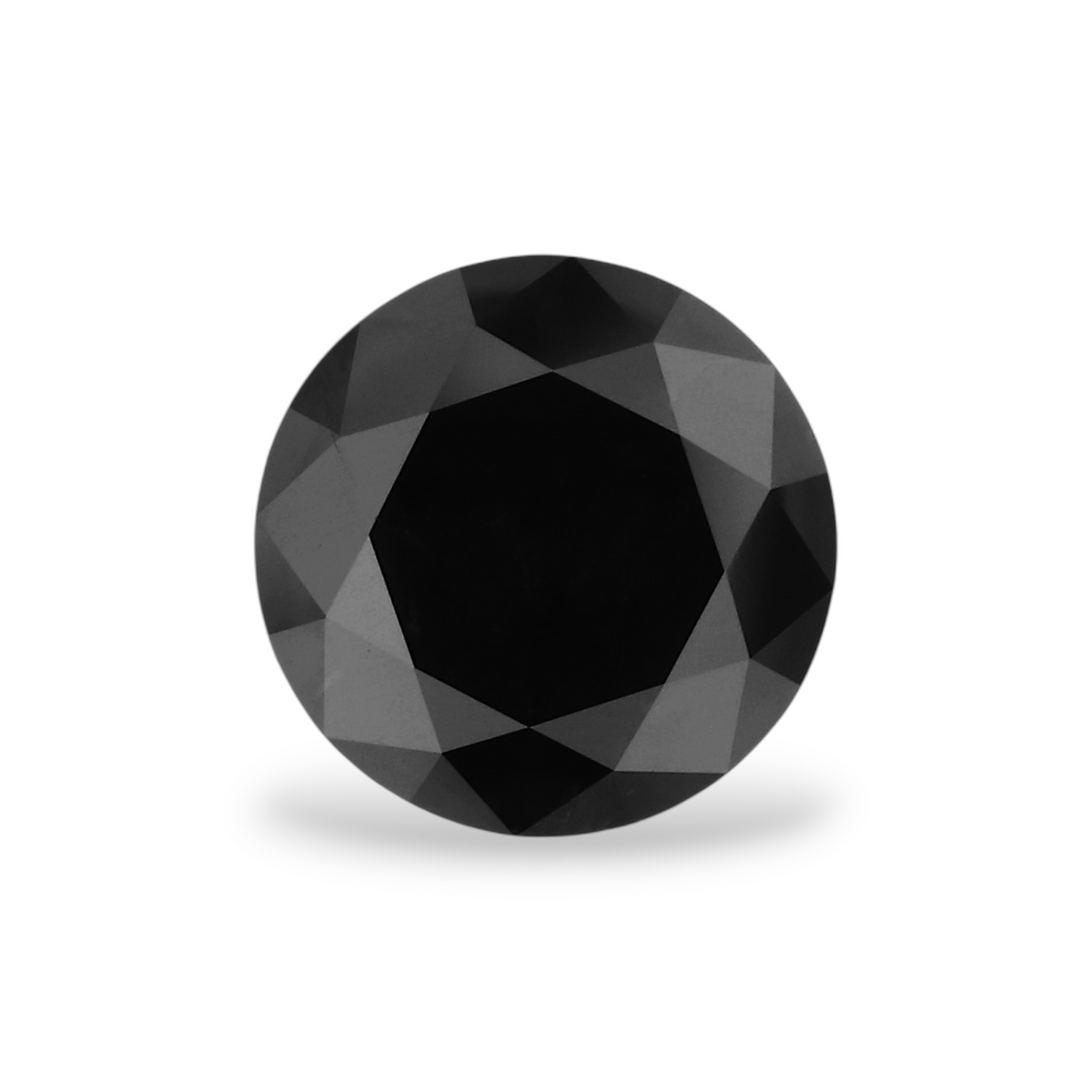 1.45 Carat Natural Black Round Diamond GIA