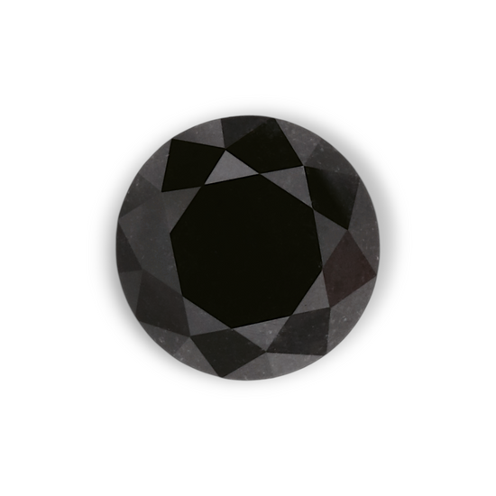 1.16 Carat Natural Black Round Diamond GIA