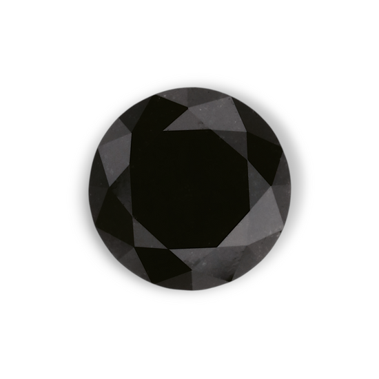 1.14 Carat Natural Black Round Diamond GIA