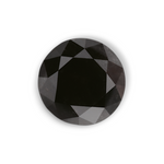 1.06 Carat Natural Black Round Diamond GIA