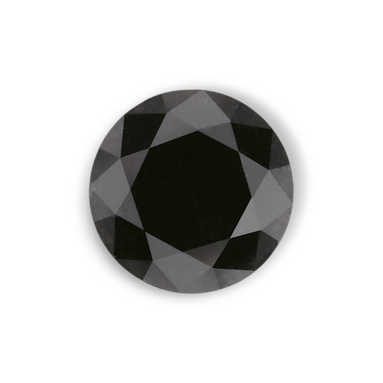 1.06 Carat Natural Black Round Diamond GIA