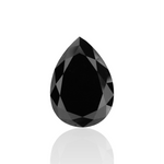 11.36 Carat Black Pear Diamond