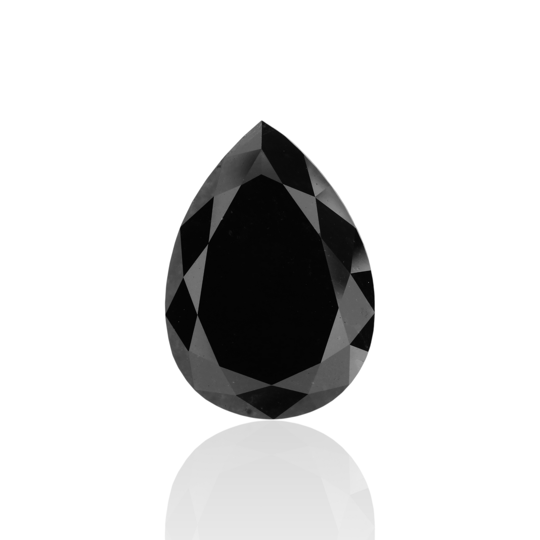 11.36 Carat Black Pear Diamond