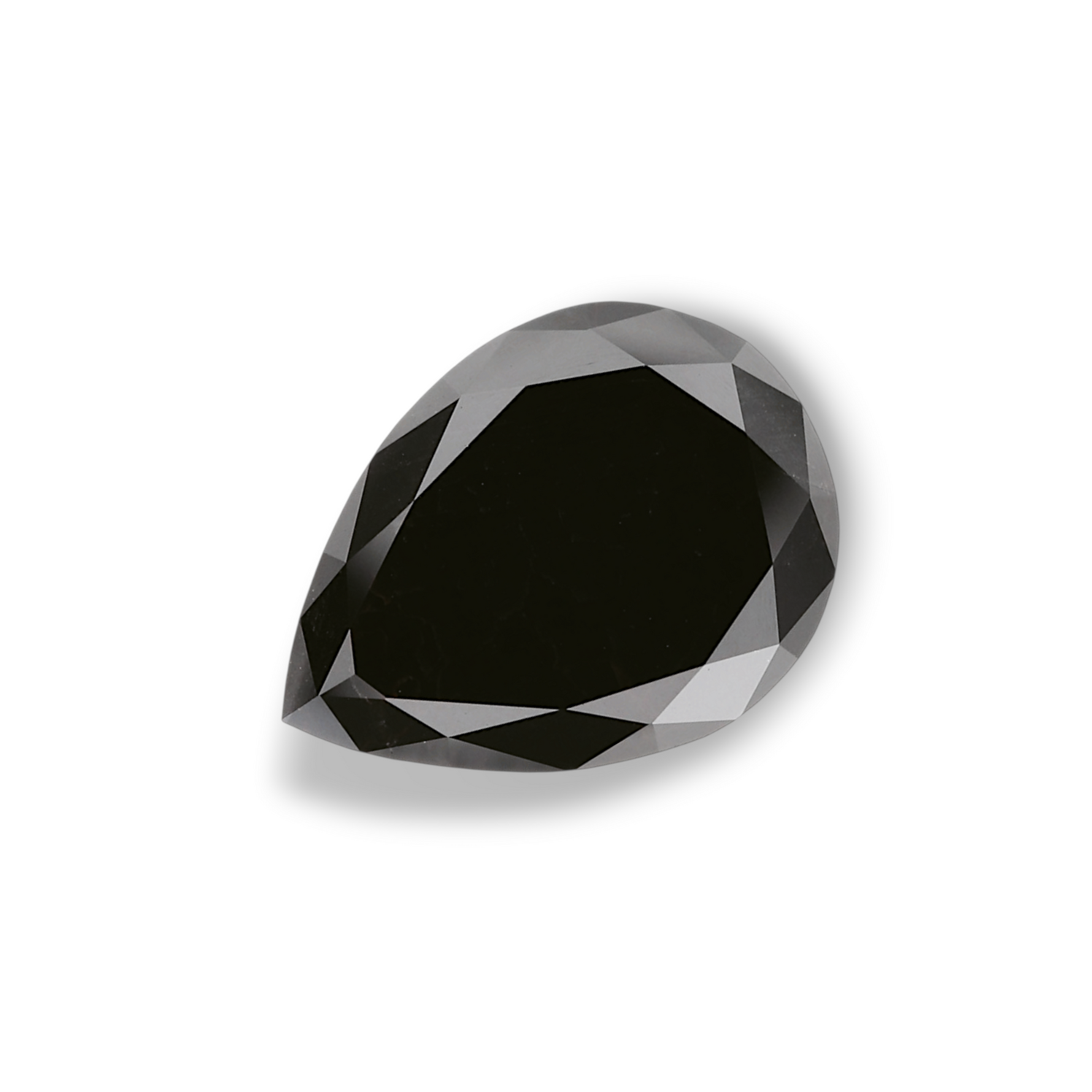 4.14 Carat Natural Black Pear Diamond GIA