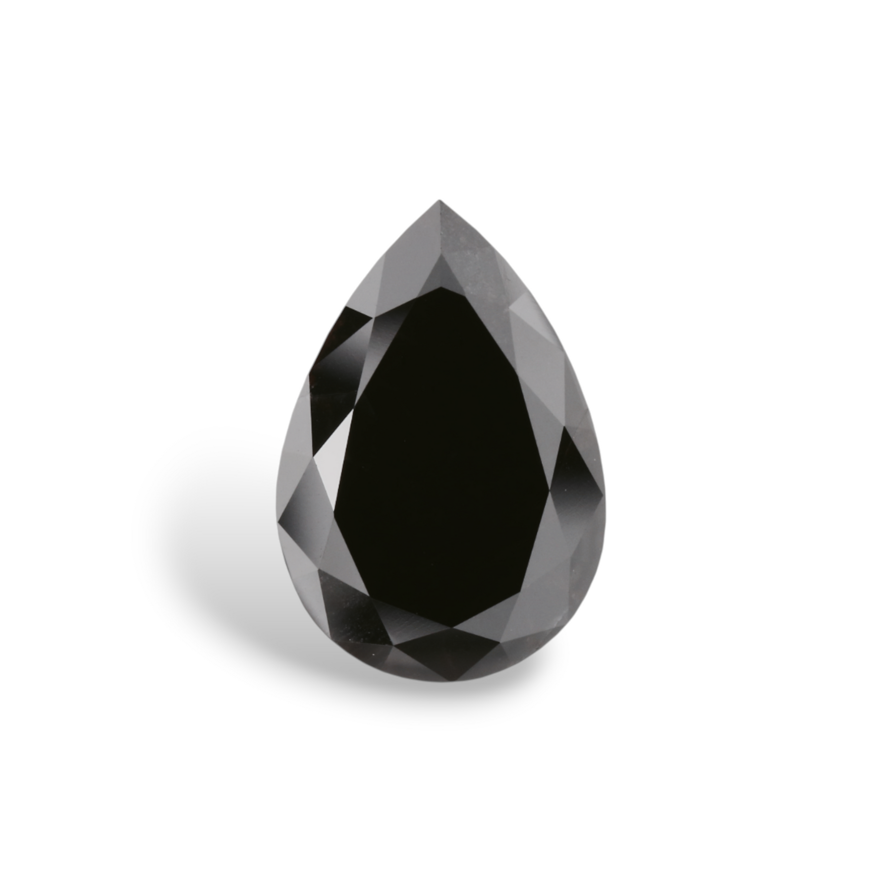 3.62 Carat Natural Black Pear Diamond GIA