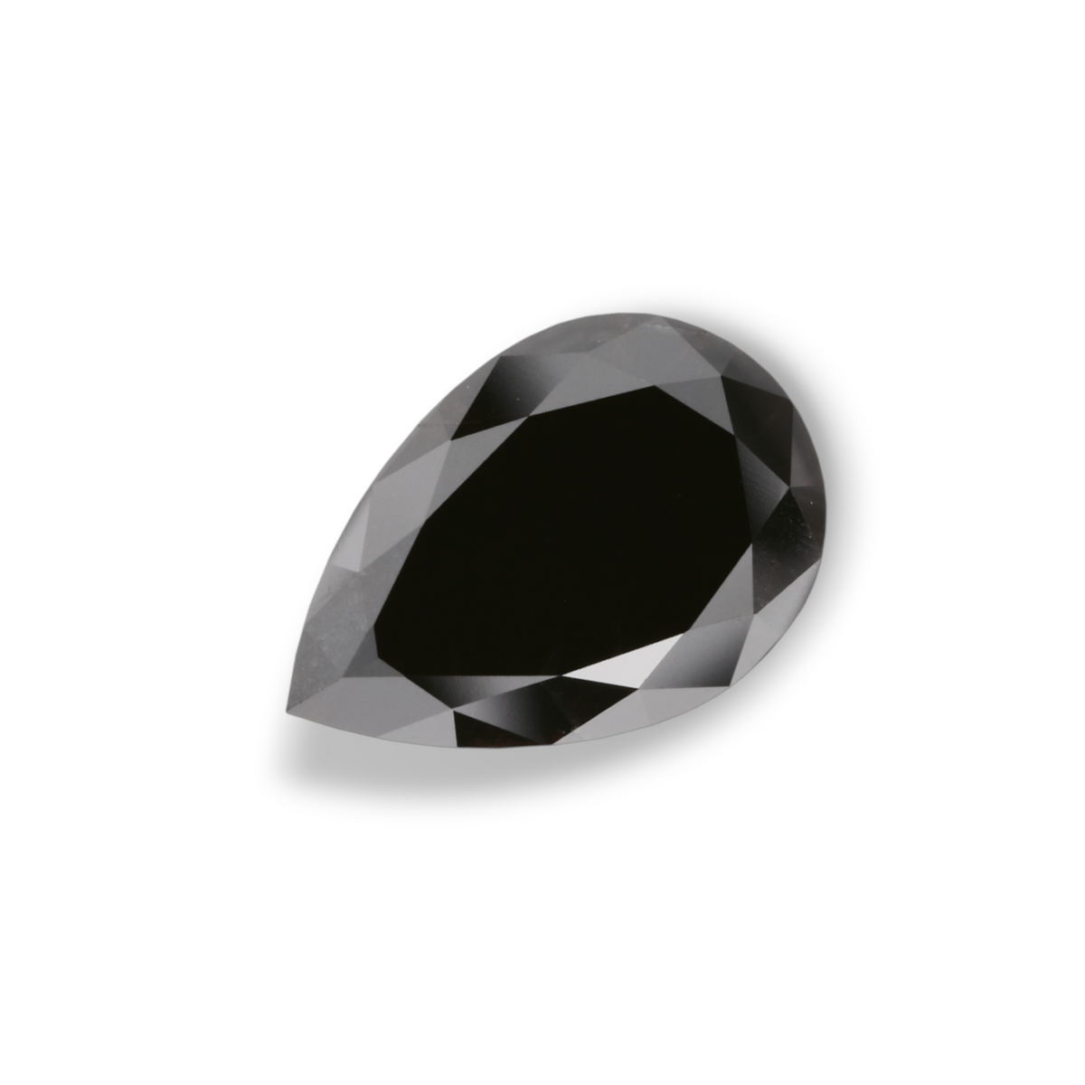 3.62 Carat Natural Black Pear Diamond GIA