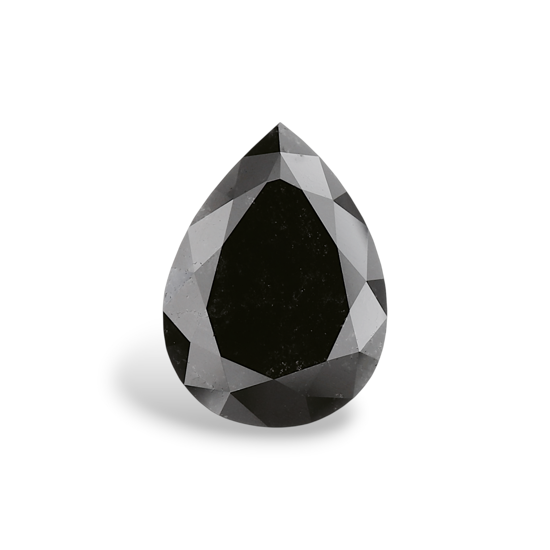 2.38 Carat Natural Black Pear Diamond GIA