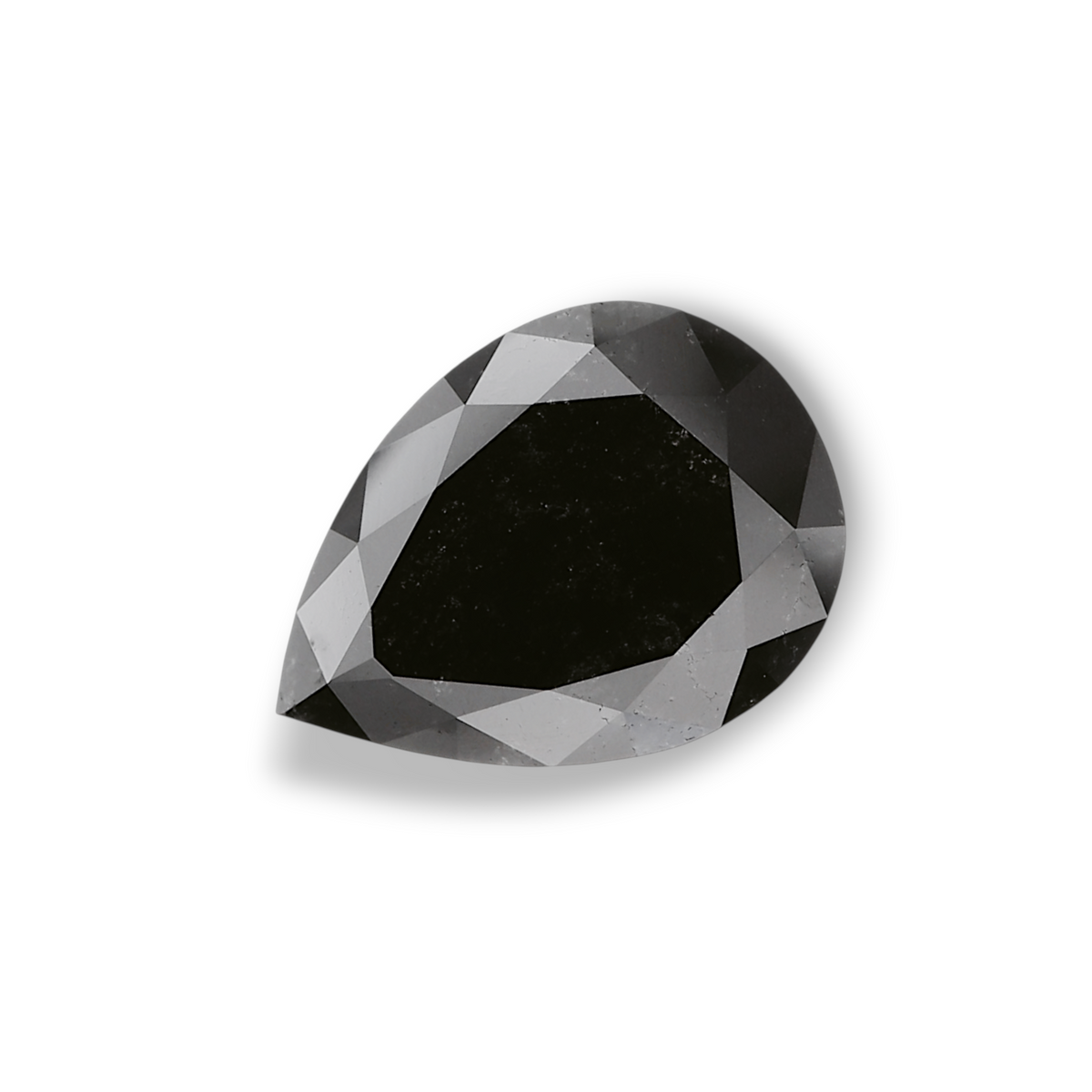2.38 Carat Natural Black Pear Diamond GIA