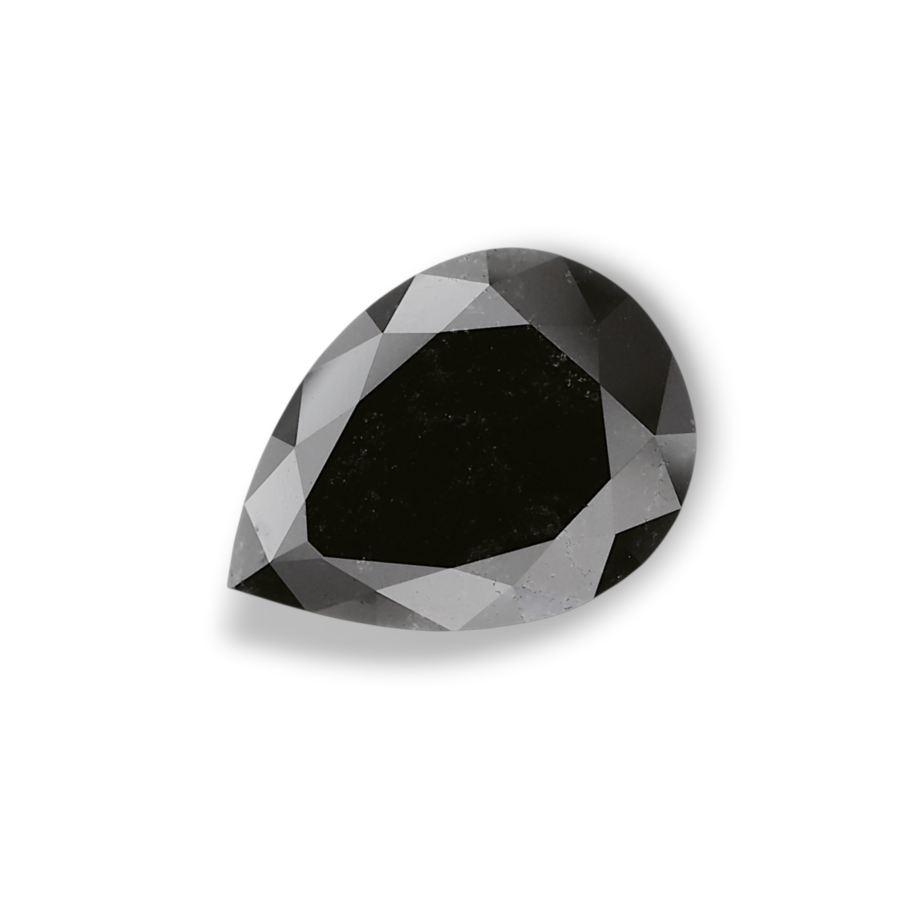 2.38 Carat Natural Black Pear Diamond GIA