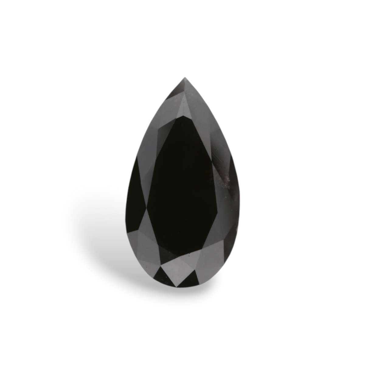 2.01 Carat Natural Black Pear Diamond GIA