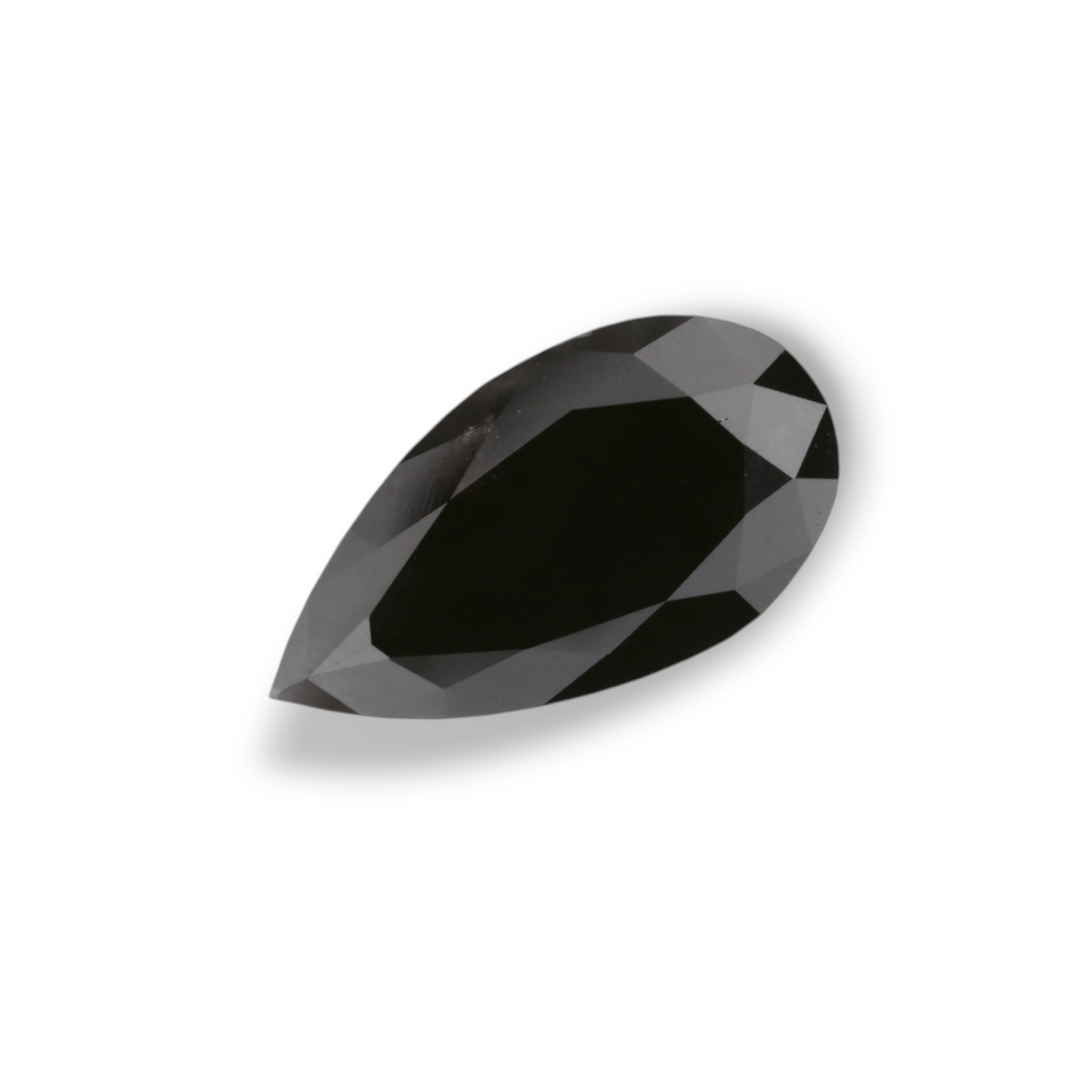 2.01 Carat Natural Black Pear Diamond GIA
