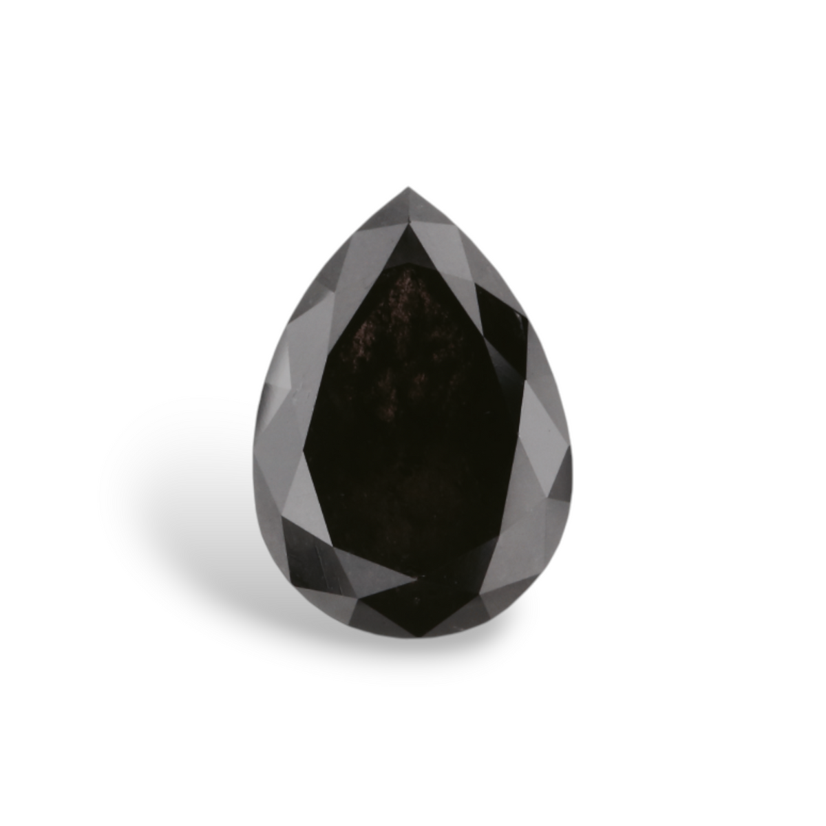 1.74 Carat Natural Black Pear Diamond GIA