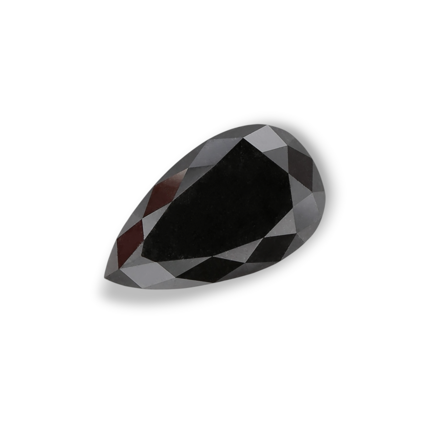 1.6 Carat Natural Black Pear Diamond GIA