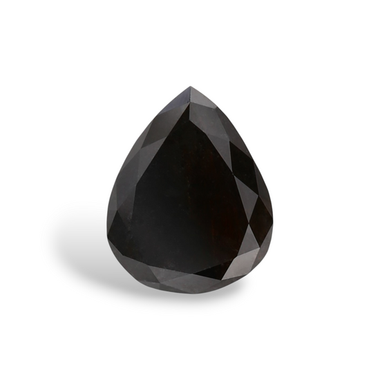 1.32 Carat Natural Black Pear Diamond GIA