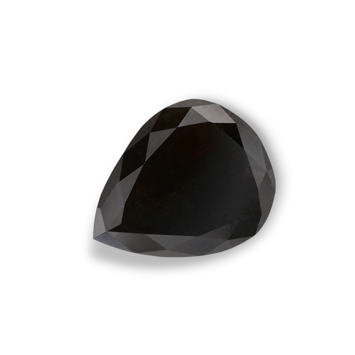 1.32 Carat Natural Black Pear Diamond GIA