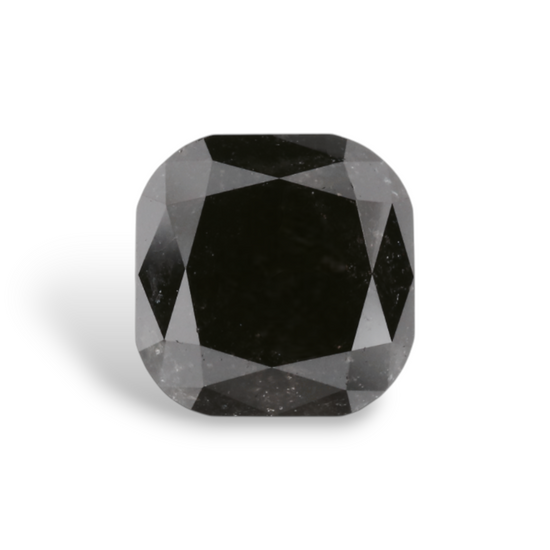 ماسة سوداء طبيعية على شكل وسادة بوزن 1.54 قيراط، مع شهادة GIA