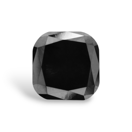 ماسة طبيعية سوداء على شكل وسادة بوزن 1.3 قيراط، مع شهادة GIA