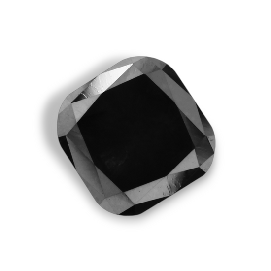 1.3 Carat Natural Black Cushion Diamond GIA