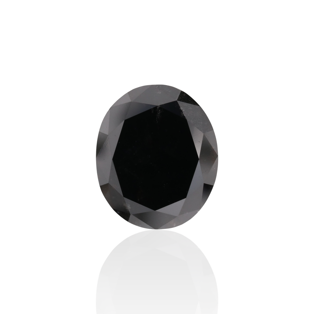 5.39 Carat Black Oval Diamond