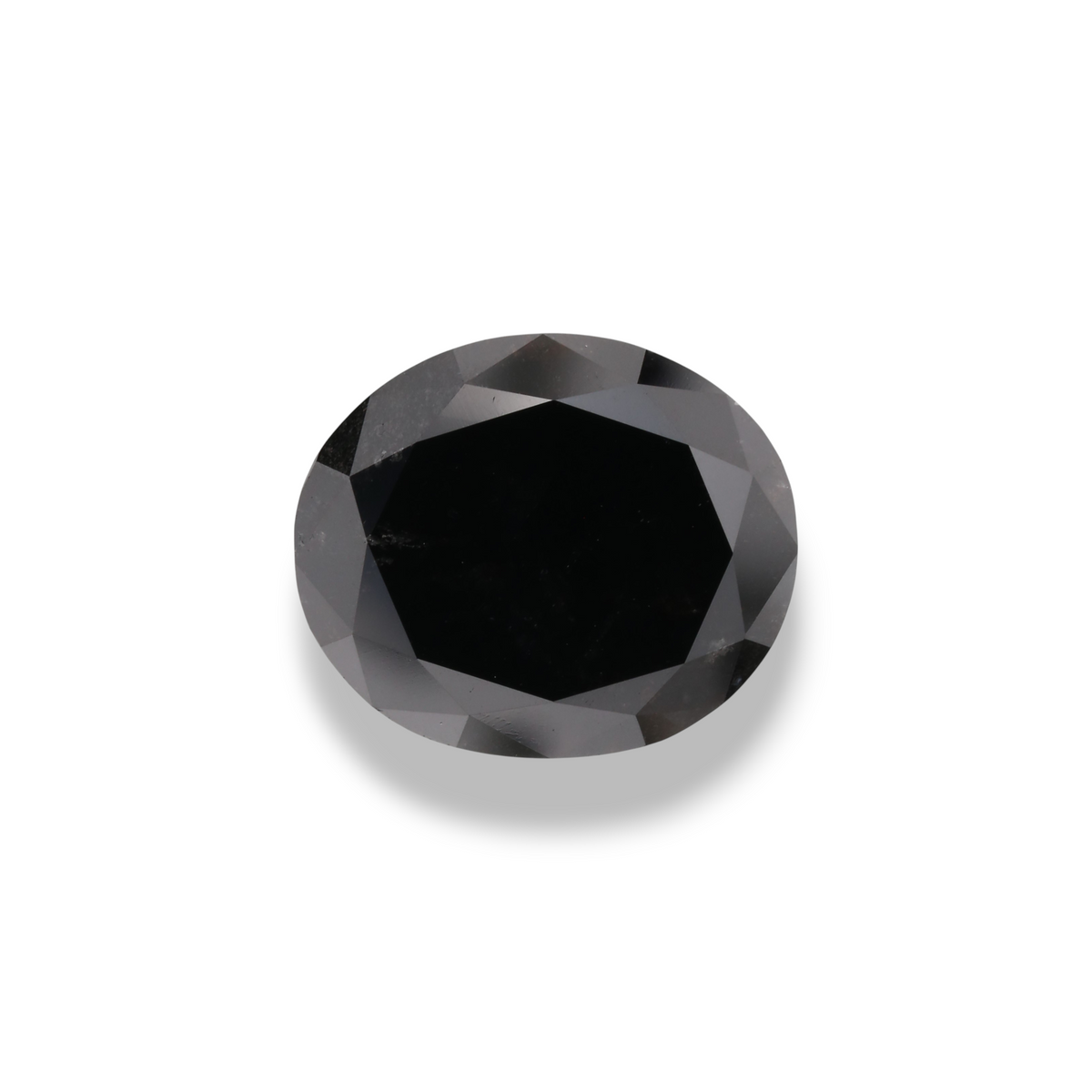 5.39 Carat Black Oval Diamond