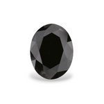 2.37 Carat Natural Black Oval Diamond GIA