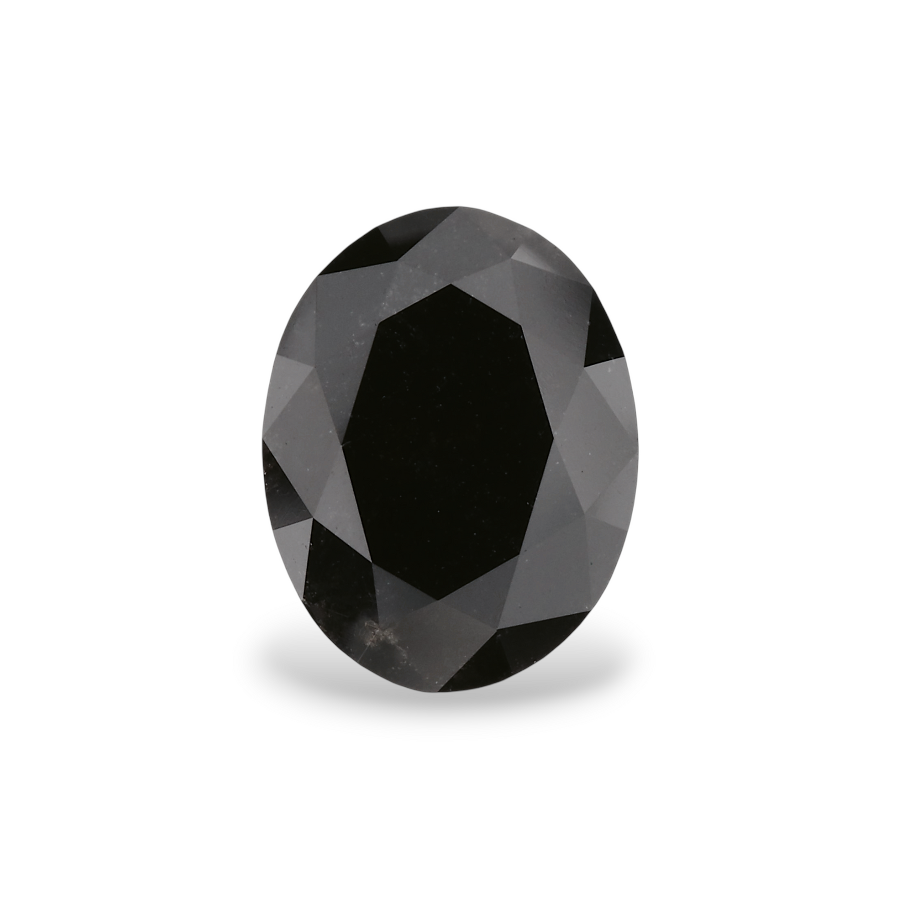 2.37 Carat Natural Black Oval Diamond GIA