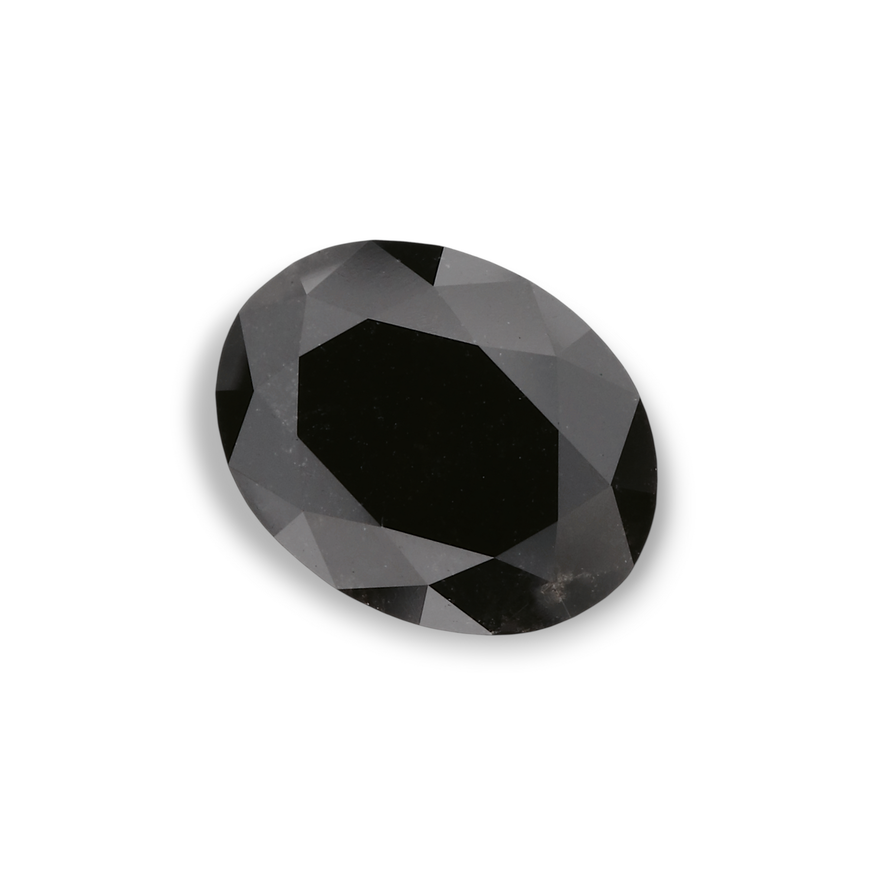 2.37 Carat Natural Black Oval Diamond GIA