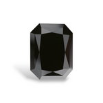 3.93 Carat Natural Black Radiant Diamond GIA
