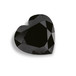 1.44 Carat Natural Black Heart Diamond GIA