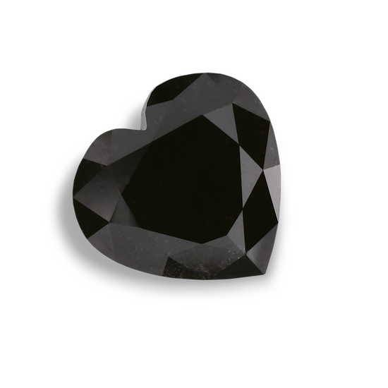 1.44 Carat Natural Black Heart Diamond GIA