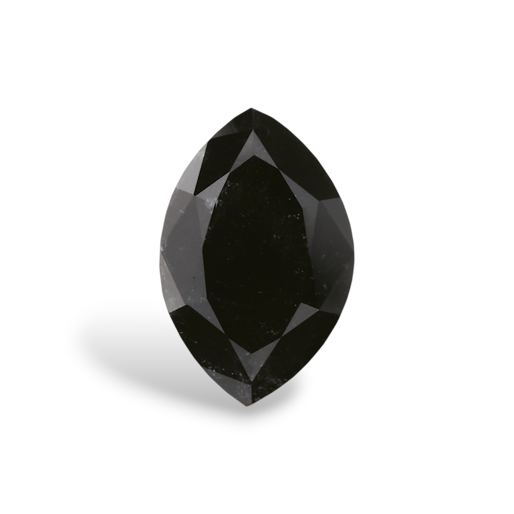 1.14 Carat Natural Black Marquise Diamond GIA