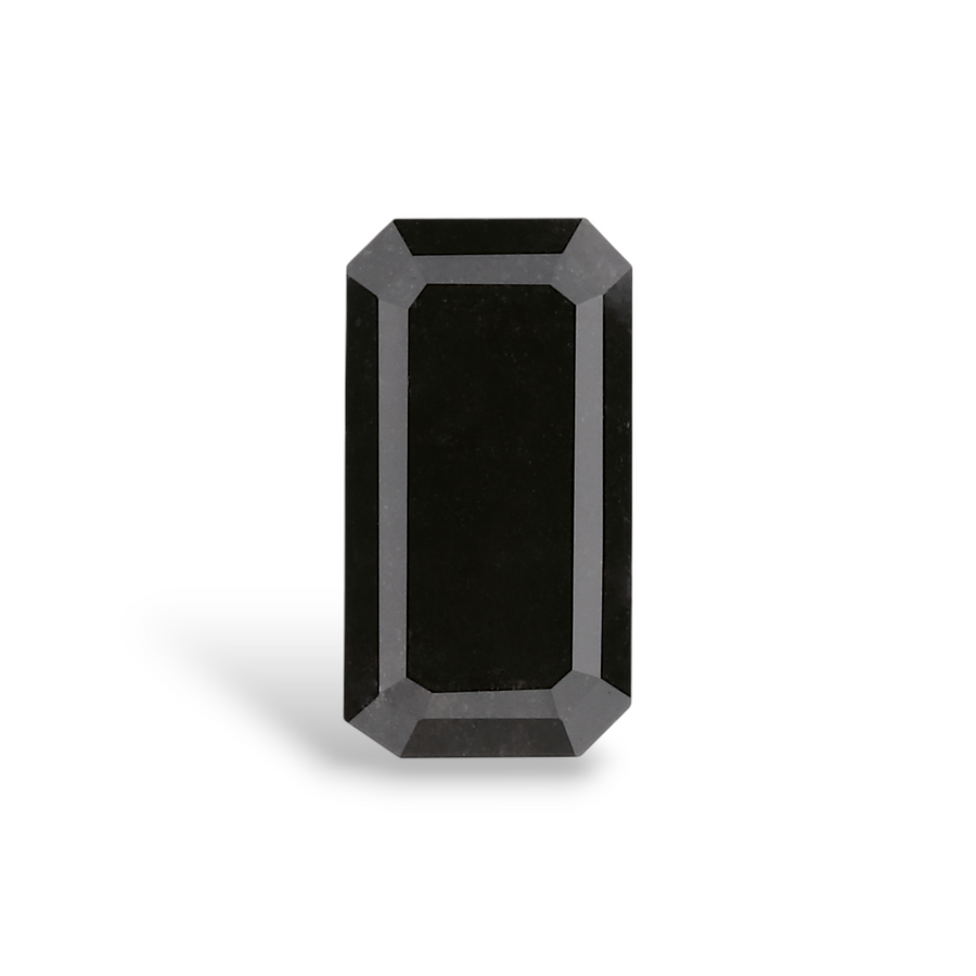 1.23 Carat Natural Black Emerald Diamond GIA