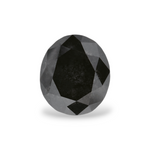 1.33 Carat Natural Black Oval Diamond GIA
