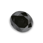 1.33 Carat Natural Black Oval Diamond GIA