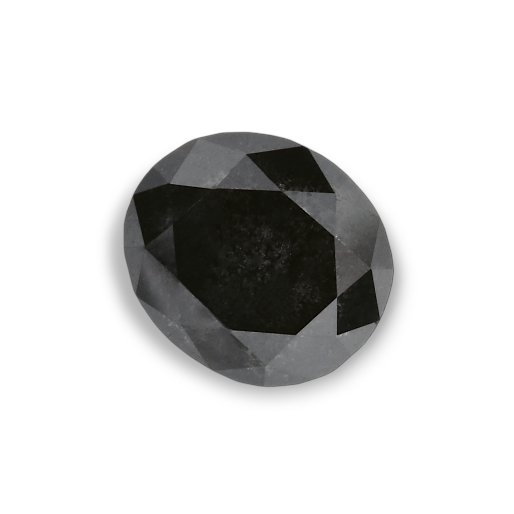1.33 Carat Natural Black Oval Diamond GIA