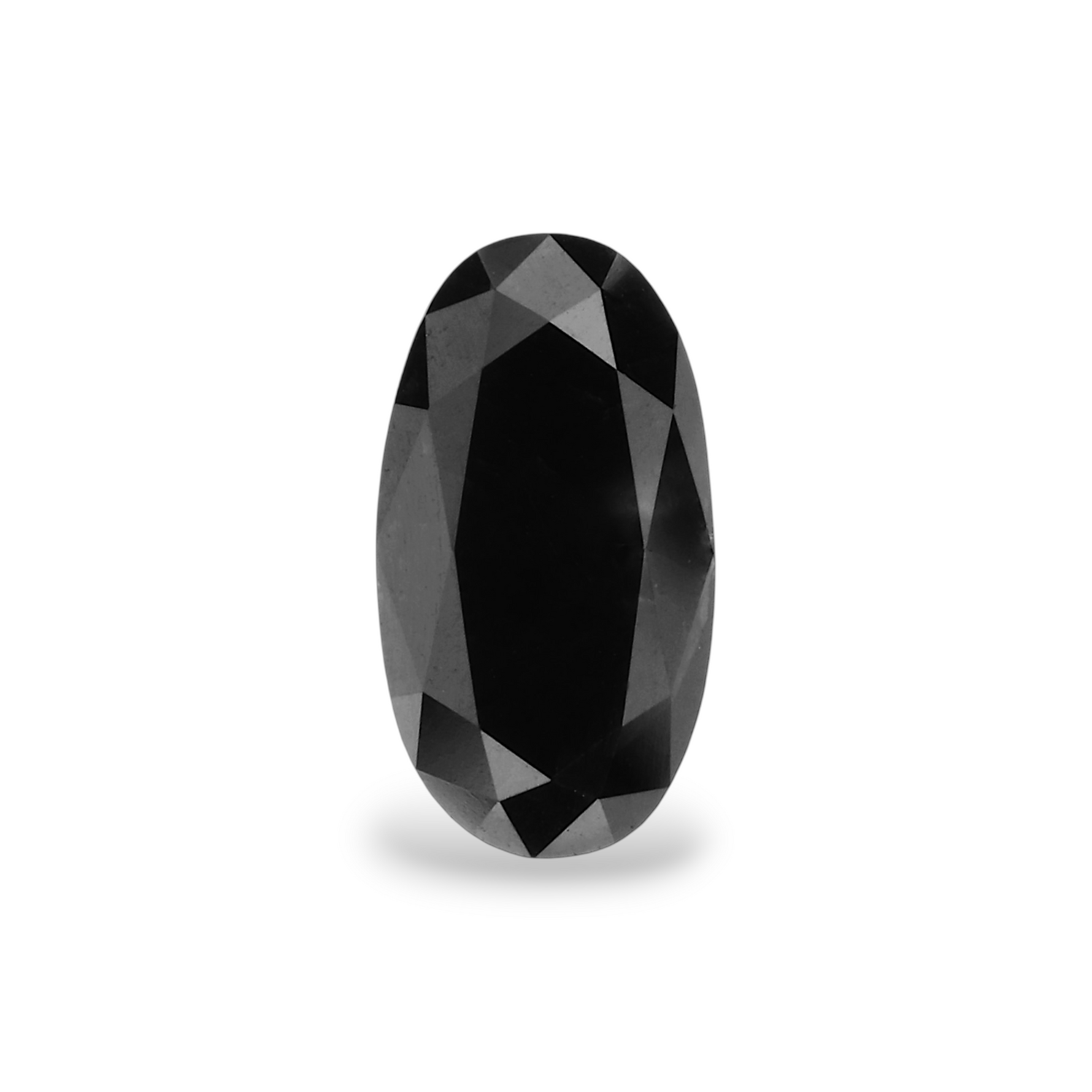 0.8 Carat Natural Black Oval Diamond GIA