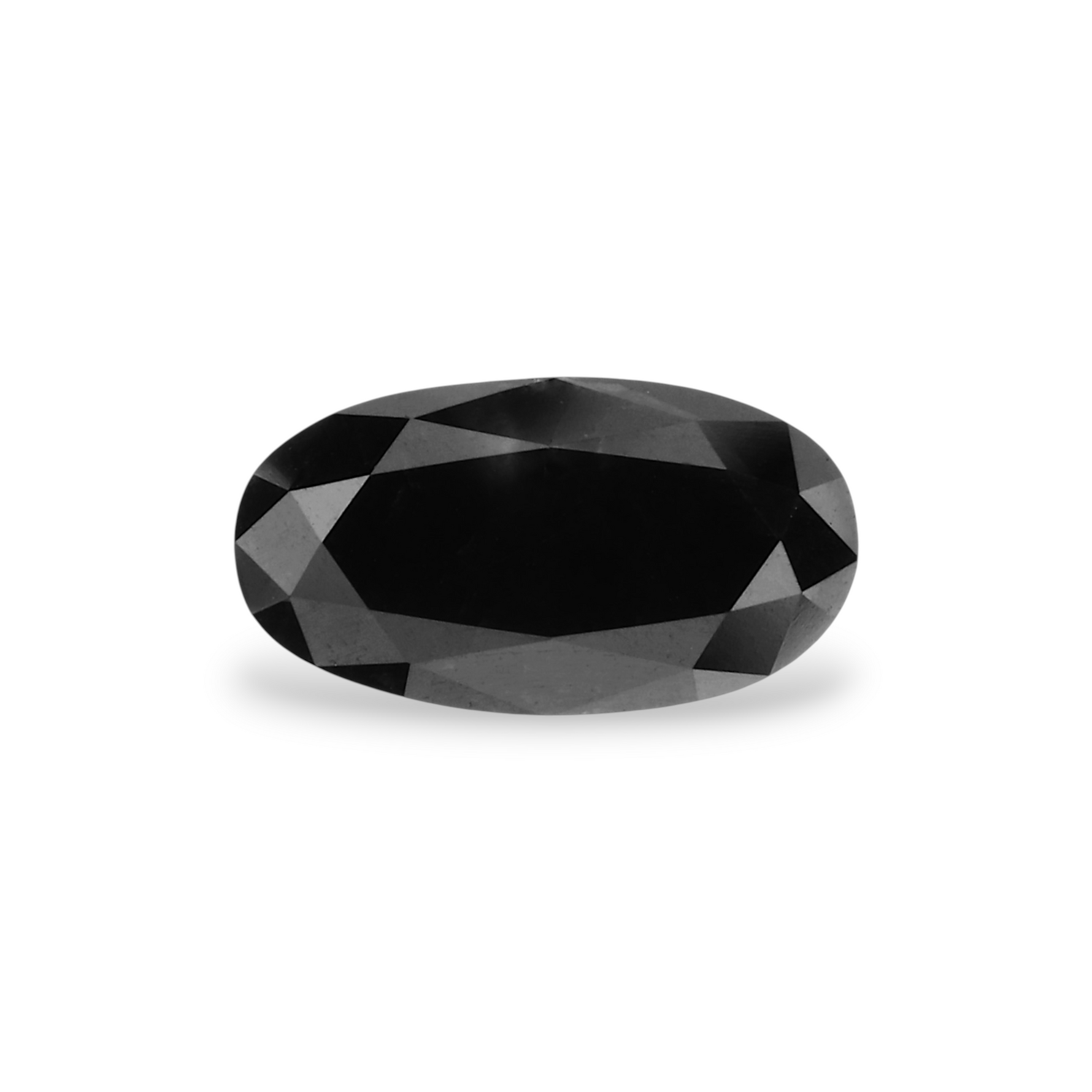 0.8 Carat Natural Black Oval Diamond GIA