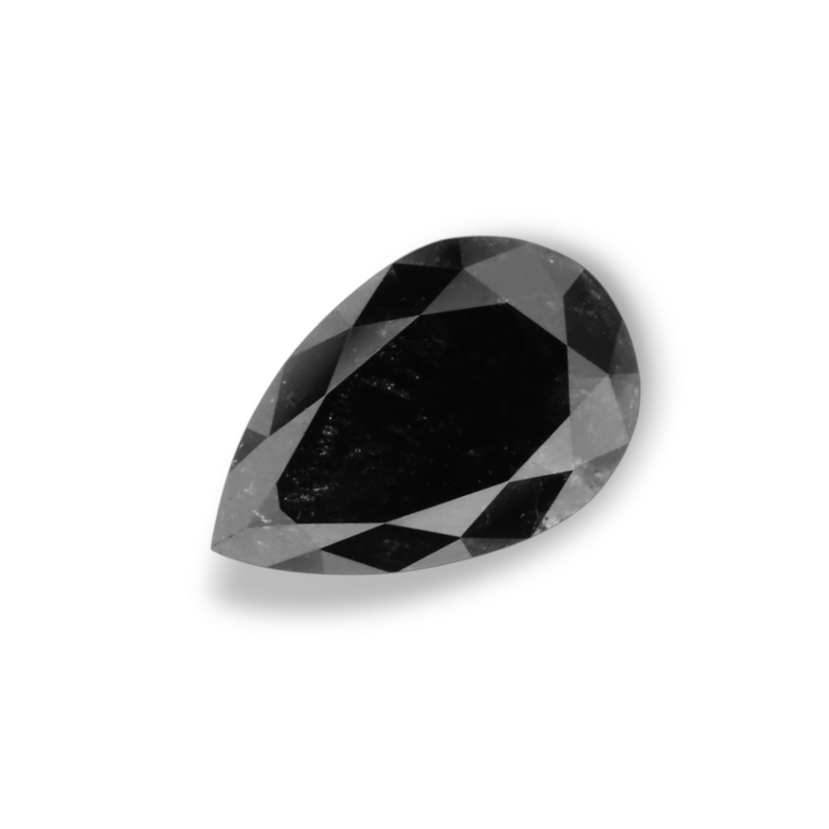 1.05 Carat Natural Black Pear Diamond GIA
