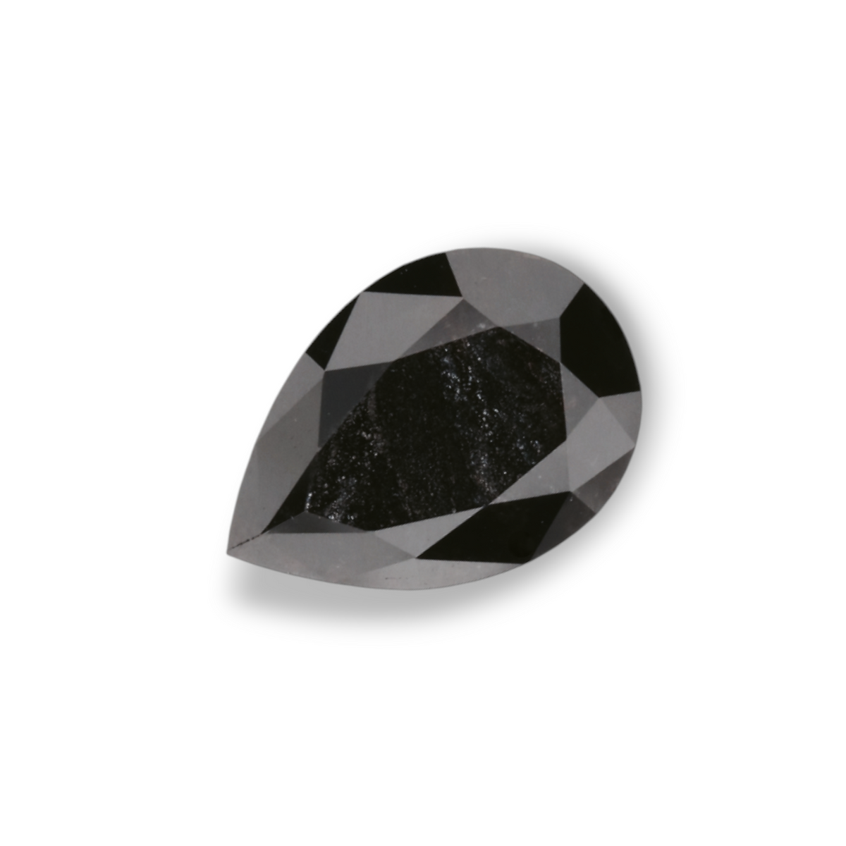 1.25 Carat Natural Black Pear Diamond GIA