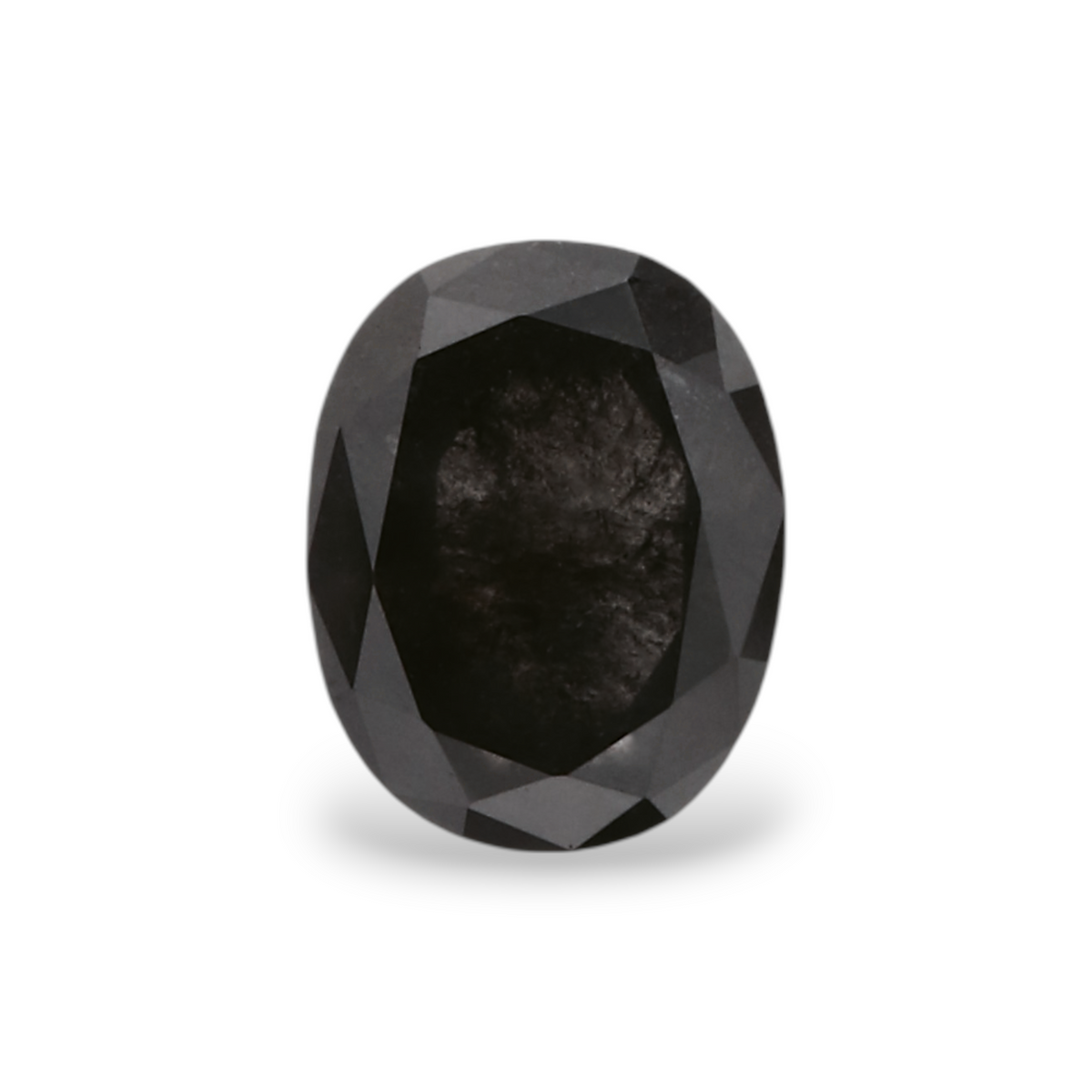 0.42 Carat Natural Black Oval Diamond GIA
