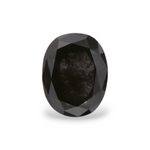 0.42 Carat Natural Black Oval Diamond GIA