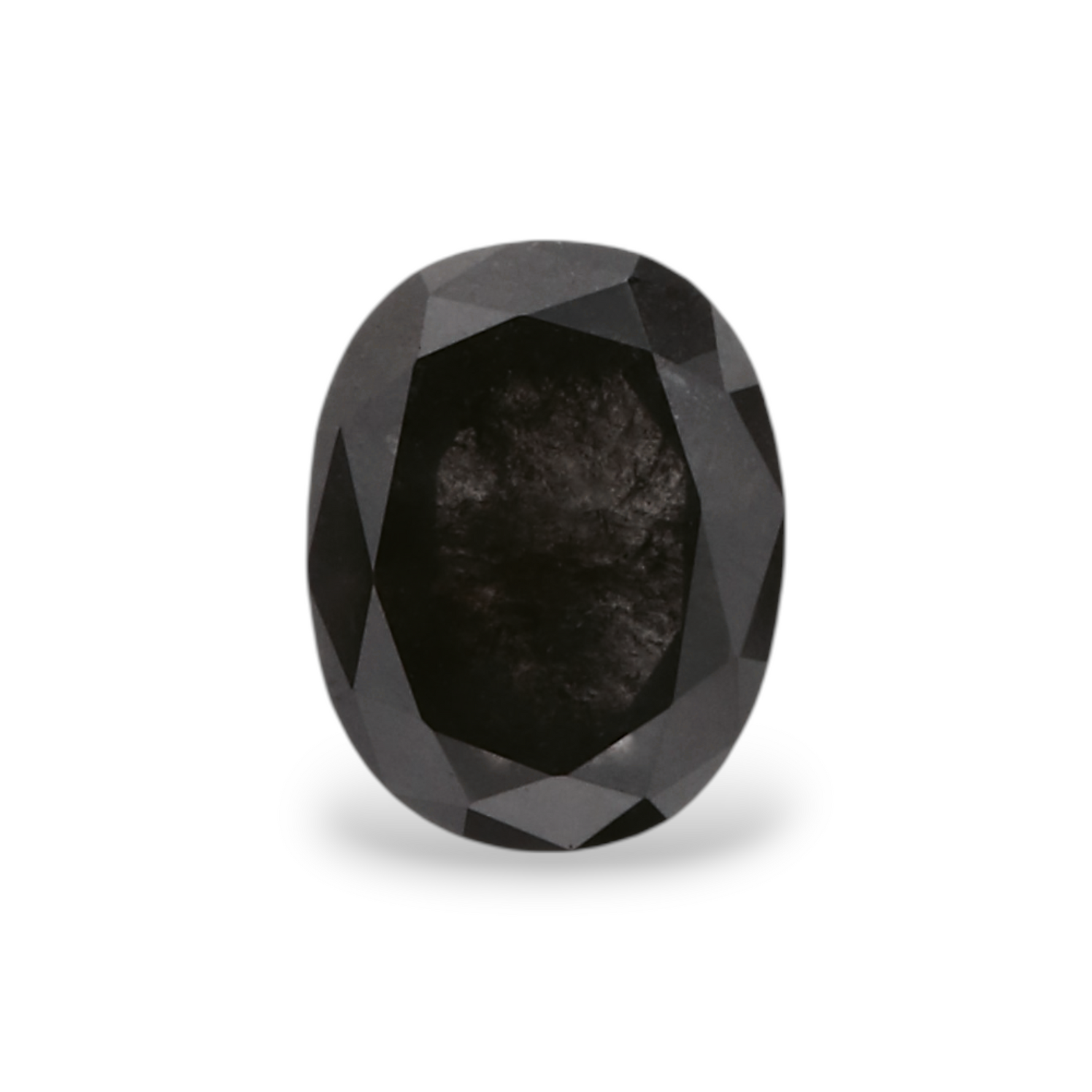 0.42 Carat Natural Black Oval Diamond GIA