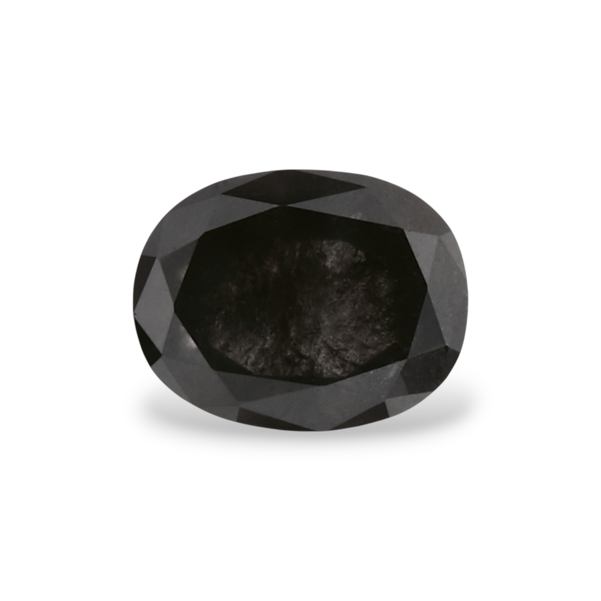 0.42 Carat Natural Black Oval Diamond GIA